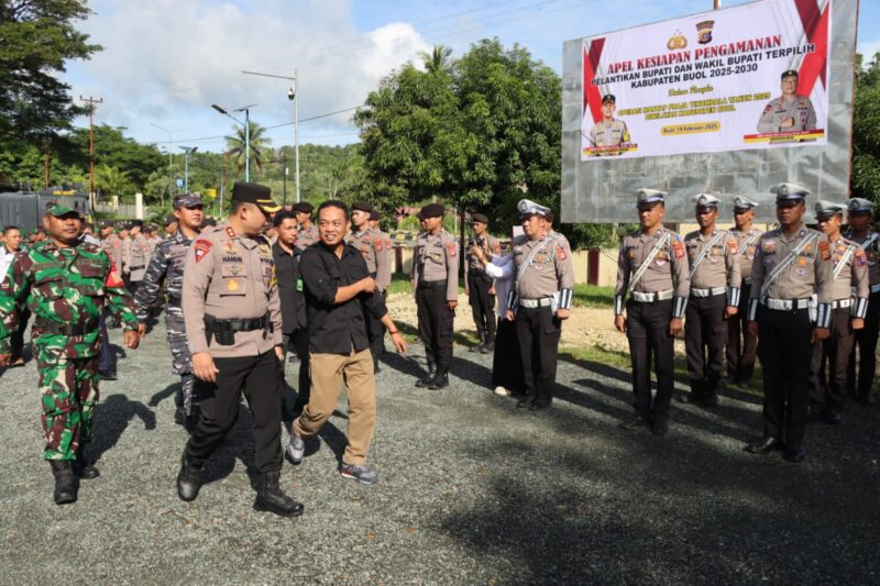 Kapolres Buol Pimpin Apel Kesiapan Pengamanan Pelantikan Bupati Dan Wabup Terpilih