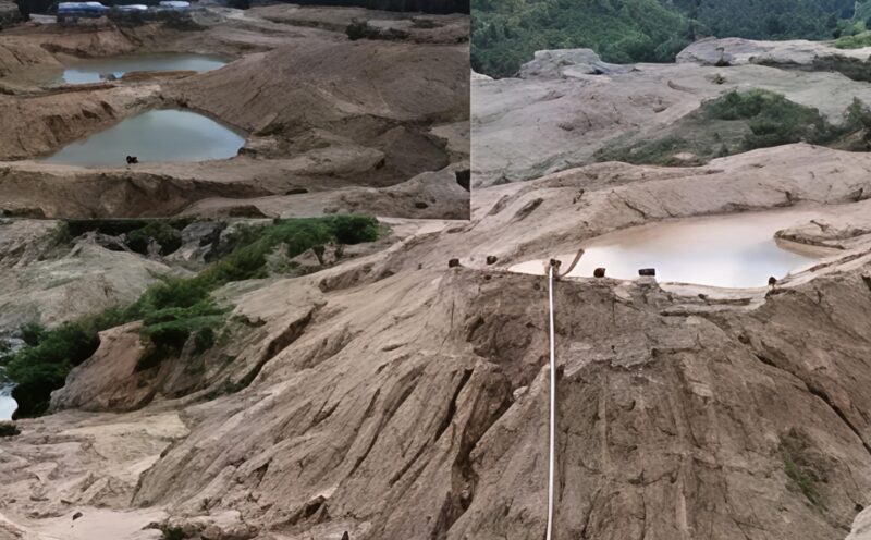 Lokasi Pertambangan Emas Tanpa Izin di Kabupaten Pohuwato Provinsi Gorontalo 