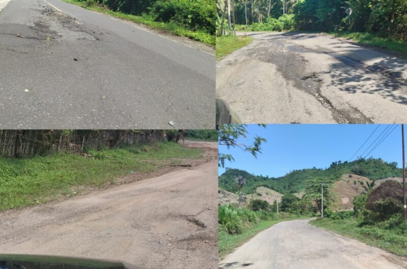 Ruas Jalan Nasional BPJN Sulteng PPK.1.1 Umu-Paleleh-perbatasan Buol Gorontalo berlubang dan rusak parah