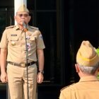 Wali Kota Jakarta Pusat, Arifin pimpin apel pagi dihalaman kantor Foto: Kominfotik Jakpus