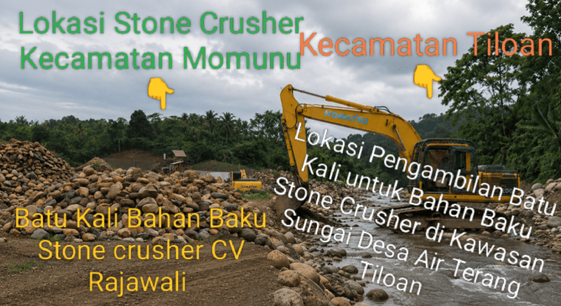 Warga Ungkap Praktik Pengambilan Batu Sungai untuk Proyek Jalan Provinsi, Legal atau Ilegal? Foto Istimewa - TB